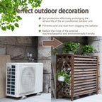 GENERIC Panneaux De Clôture En Bois Pour L'extérieur - Cache-climatiseur Rustique Et Support Pour Plantes - Paravent Polyvalent Pour La Décoration Intérieure/extérieure (110x50x145cm)