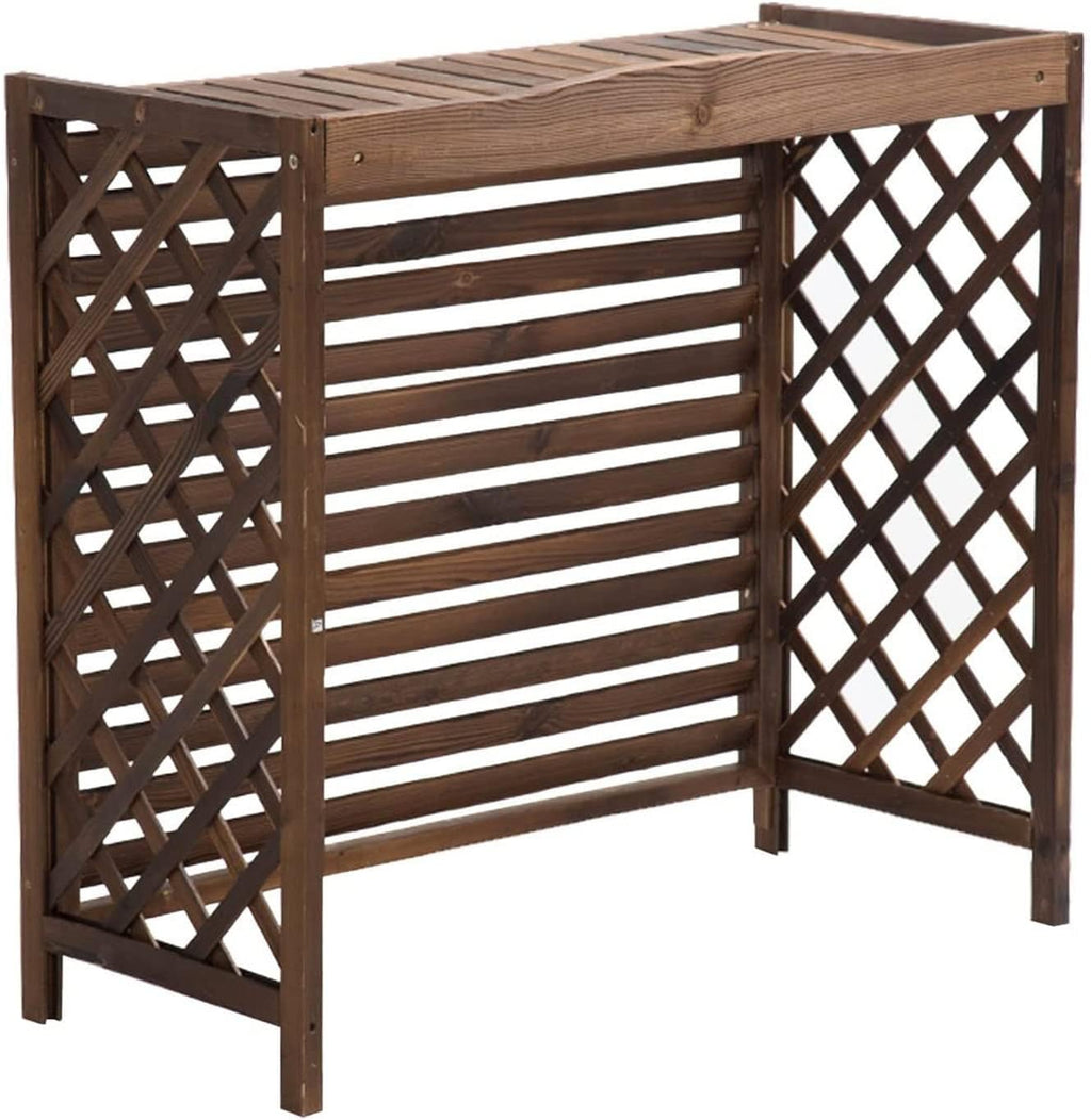 GENERIC Housse De Climatiseur Extérieur Et Boîtier De Pompe à Chaleur - Poubelle En Bois Massif Et Support De Fleurs, Grilles De Protection Pour Unités AC (taille : 1)