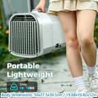  Climatiseur Portable 4400/5100 Btu, Refroidissement Rapide En 3 Min (Baisse De 10 °C), Sans Contrainte De Vidange, Pour Tente De Camping, Camping-Car, Chambre, Animaux Compagnie(1-8 M²)