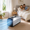  Climatiseur 3 En 1,Climatiseur Mobile Portable,Unité De Climatisation De Camping 2026,Silencieux (36-49 DB),Minuterie 24 H,Télécommande,3 Vitesses, Double Tuyau Pour La Maison 1500W