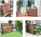 GENERIC Housse Imperméable En Bois Massif Pour Climatiseur – Clôture Extérieure AC Unit Protector Support De Fleurs En Bois Et Grille De Persienne (taille : M 100 X 43 X 94 Cm)