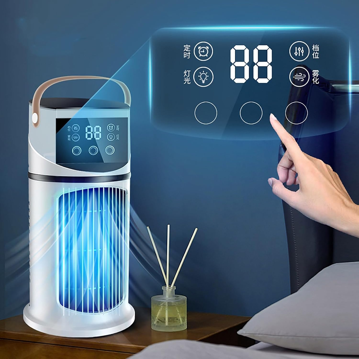  Portable Climatiseur Mobile, Silencieux 4 En1 Avec Déshumidificateur, Ventilateur Et Mode Nuit, Minuterie 24H, Télécommande, Kit Fenêtre, Classe Énergétique A Pour Chambre, Bureau, Camping