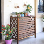 GENERIC Housse De Protection En Bois Massif Pour Climatiseur - Grille De Protection Pour Climatiseurs Et Pompes à Chaleur - Écran Décoratif D'extérieur
