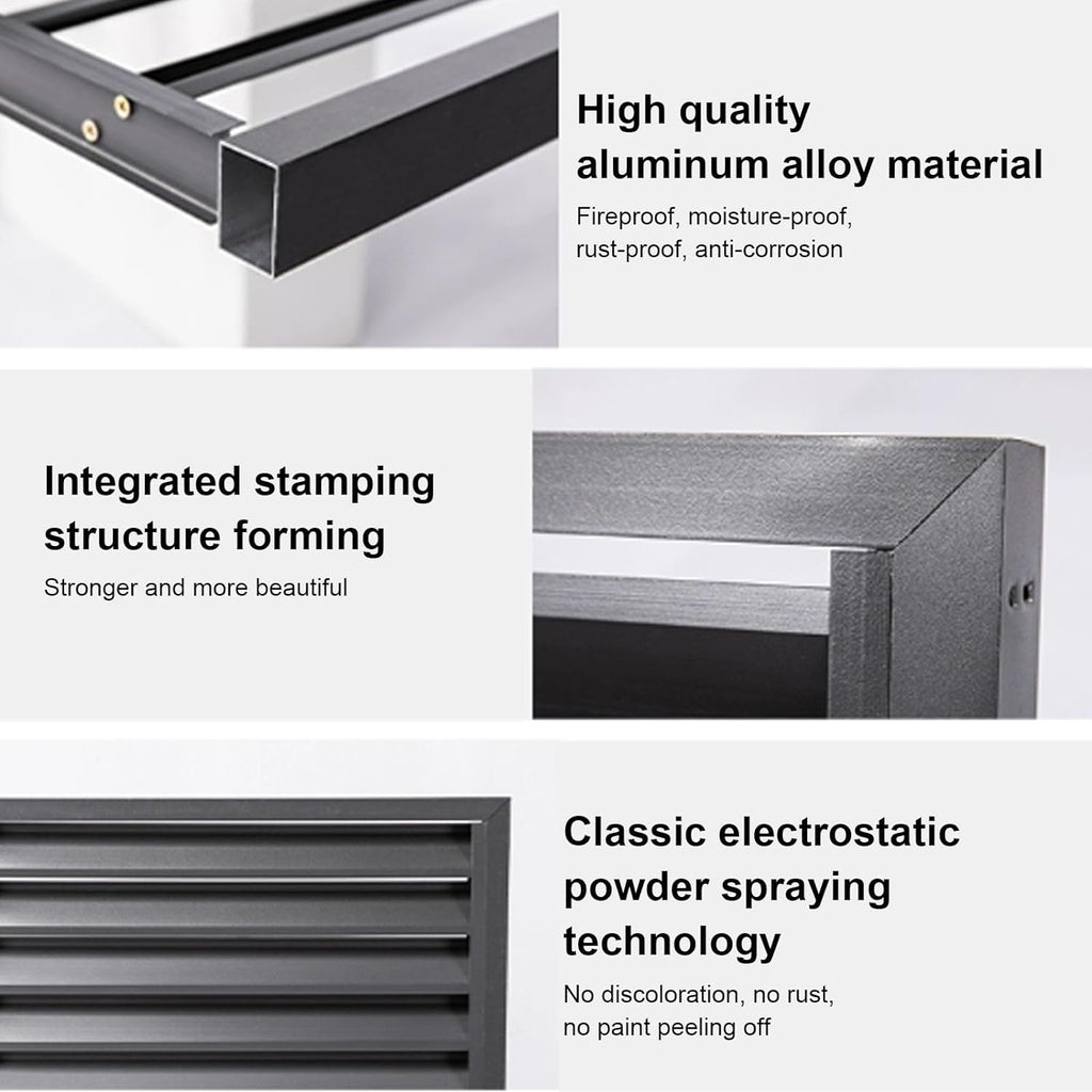 GENERIC Mini Housse De Climatiseur Fendue En Aluminium Pour Unités Extérieures, Protecteur De Pompe à Chaleur Résistant Aux Intempéries, Design élégant Marron Plat, Idéal Pour Une Utilisation En Intérieur