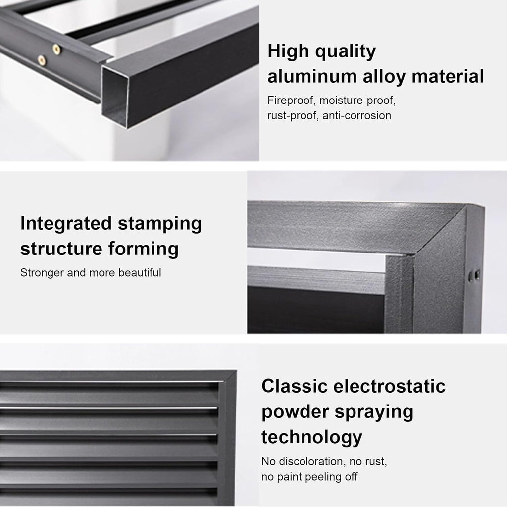 GENERIC Housse De Protection En Aluminium Pour Climatiseurs Mini Unités Séparées – Protection Extérieure Imperméable Et Grise Idéale Pour Une Utilisation En Intérieur/extérieur – Clôture élégante