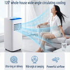 GENERIC Climatiseurs Portables Pour Grandes Pièces Jusqu'à 300 M², Unité AC Intelligente Avec Refroidissement Rapide, Déshumidificateur Et Ventilateur, Mode Veille 30 DB, Minuterie 24 Heures, Kit De Fenêtre