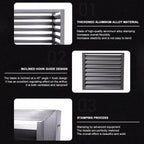 GENERIC Housse En Aluminium Pour Climatiseur Avec Bouclier De Pompe à Chaleur - Protection Extérieure - Résistante Aux Intempéries - Gris - 110 X 60 X 80 Cm - Design Durable Et élégant