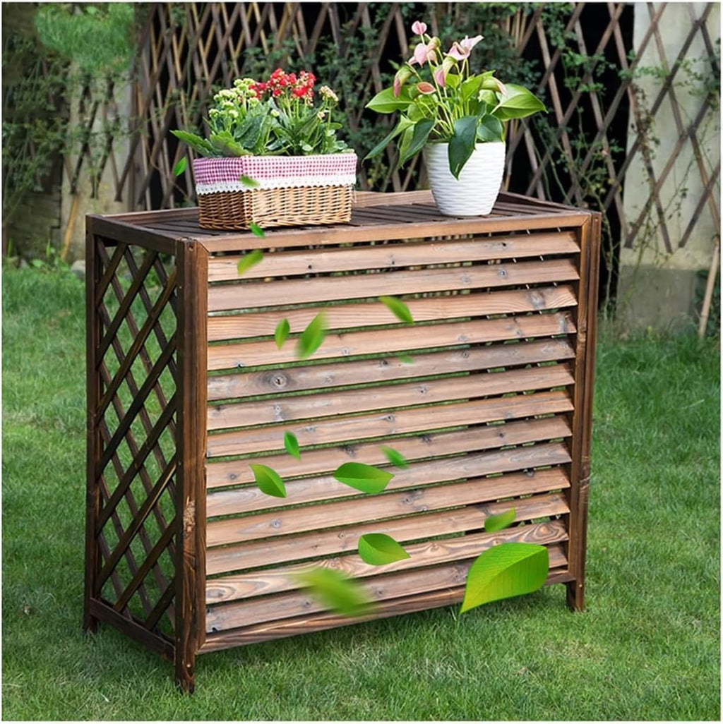  Support De Climatiseur Extérieur – Support Mural En Bois 81 X 30 X 72 Cm Et Résistant Aux Intempéries, Idéal Pour La Maison Et Le Jardin, Maximise La Circulation De L'air Et La Stabilité