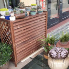 GENERIC Housse Imperméable En Bois Massif Pour Climatiseur – Clôture Extérieure AC Unit Protector Support De Fleurs En Bois Et Grille De Persienne (taille : M 100 X 43 X 94 Cm)