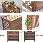  Housse De Protection En Bois Massif Pour Climatiseur D'extérieur Et Support De Fleurs Pour Balcon - Résistant Aux Intempéries Et à La Corrosion - 85 X 35 X 75 Cm