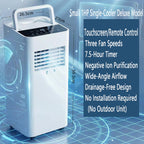 GENERIC Climatiseurs Portables Pour Grandes Pièces Jusqu'à 300 M², Unité AC Intelligente Avec Refroidissement Rapide, Déshumidificateur Et Ventilateur, Mode Veille 30 DB, Minuterie 24 Heures, Kit De Fenêtre