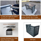 GENERIC Couvertures De Climatiseur En Aluminium Robuste, Boucliers De Condensateur Central AC, Protection De Pompe à Chaleur CVC, Boîtiers En Aluminium Toutes Saisons