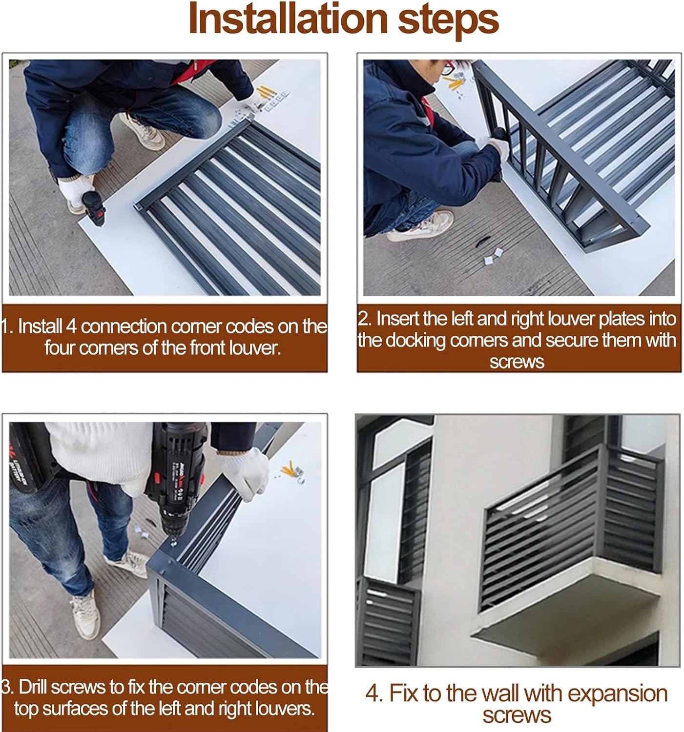 GENERIC Housse De Protection Pour Climatiseur Mural - Résistante Aux Intempéries - Cage De Protection Contre Les Intempéries - Avec Serrure - Condensateur CVC - Blanc - 110 X 60 X 80 Cm