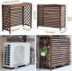 GENERIC Housse De Climatiseur Extérieur Et Boîtier De Pompe à Chaleur - Poubelle En Bois Massif Et Support De Fleurs, Grilles De Protection Pour Unités AC (taille : 1)