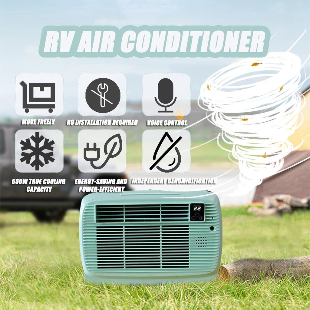 GENERIC Climatiseur Portable, 2200 BTU, Refroidissement Et Déshumidification Rapides, Faible Consommation D'énergie Pour Une Utilisation En Intérieur/extérieur