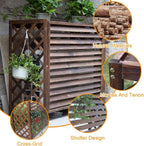  Housse De Climatiseur D'extérieur En Bois Et Clôture élégante Pour Pompe à Chaleur Et Unités AC Tailles : 81 X 30 X 72 Cm 115 X 54 X 95 Cm 96 X 40 X 89 Cm