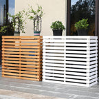 GENERIC Housse De Climatiseur D'extérieur En Bois Massif à Persiennes Pour Climatiseur - Support Polyvalent Pour Fleurs - D-85 X 35 X 80 Cm Pour Jardin Et Terrasse