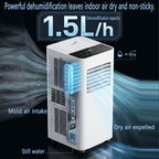 GENERIC Climatiseurs Portables Pour Grandes Pièces Jusqu'à 300 M², Unité AC Intelligente Avec Refroidissement Rapide, Déshumidificateur Et Ventilateur, Mode Veille 30 DB, Minuterie 24 Heures, Kit De Fenêtre