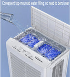 Rafraichisseur D'Air Mobile 40L Climatiseur Mobile Portable Humidificateur Ventilateur 3 Vitesses Mode Nuit Silencieux Minuterie 12H Ventilateur Refroidisseur D'Air Avec Télécommande Pour Chambres