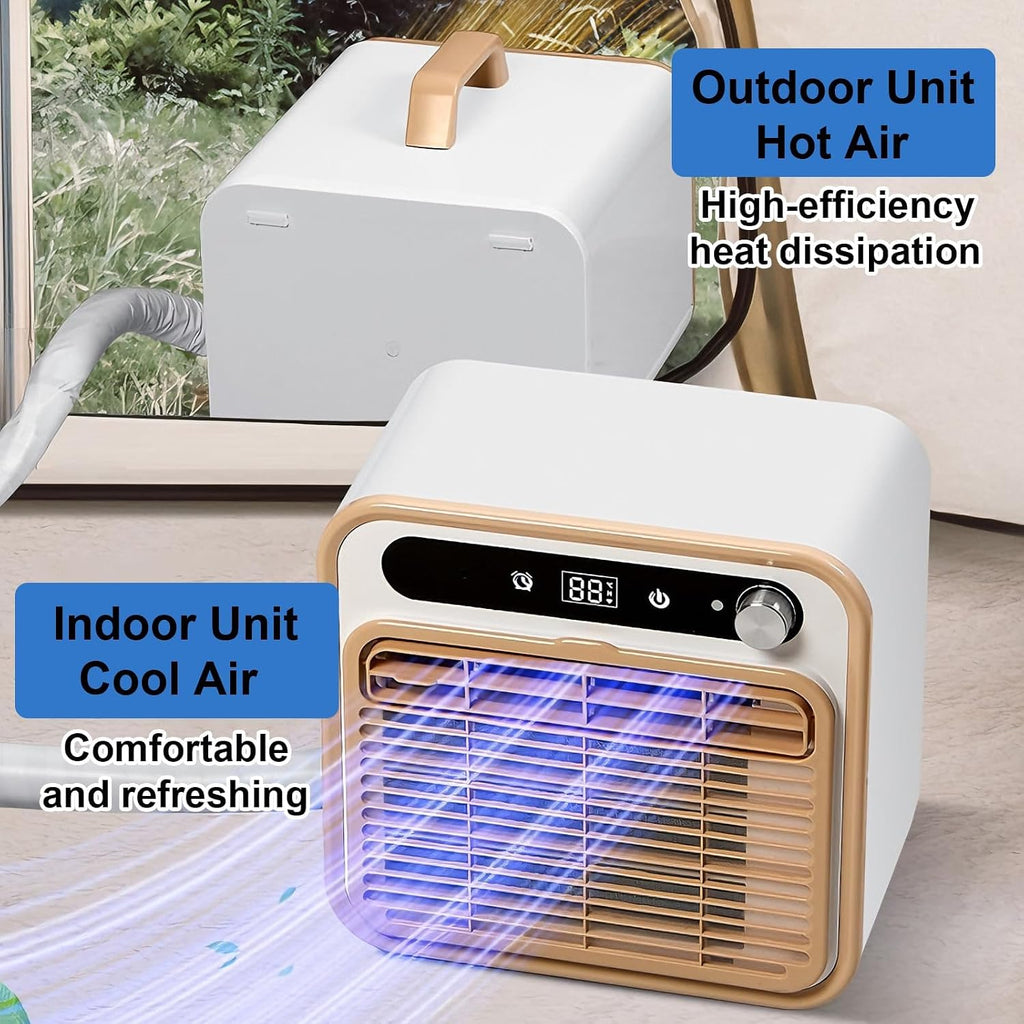 GENERIC Climatiseur Portable Split 5000 Btu, Unité De Refroidissement Silencieuse Intelligente Avec Contrôle Tactile Et Minuterie De 12h – Comprend Un Tuyau De 1 Mètre, Pour Cham With 1-meter Connecting Pipe