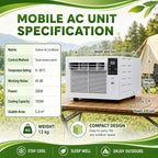  Climatiseur Mobile,Climatiseur Portable 280 W Pour Extérieur, Climatiseur/Refroidisseur D'air Mobile Pour Tente, 1876 Btu, Mode Déshumidificateur, Minuterie, Télécommande AC+1.5M