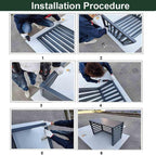 GENERIC Housse De Climatiseur D'extérieur Résistante Aux Intempéries – Protection En Aluminium Pour Pompe à Chaleur Décorative Et Réduction Du Bruit Pour Une Utilisation Durable