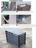 GENERIC Housse De Protection Extérieure En Aluminium Pour Climatiseur – Protection Contre Les Intempéries Pour Unités Centrales De Climatisation – Bouclier Décoratif Pour Unités Extérieures Et Design élégant