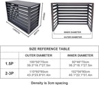 GENERIC Housse En Aluminium Pour Climatiseur Avec Bouclier De Pompe à Chaleur - Protection Extérieure - Résistante Aux Intempéries - Gris - 110 X 60 X 80 Cm - Design Durable Et élégant