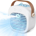  Climatiseur Portable - Refroidisseur D'air Personnel Rechargeable Avec 3 Vitesses, Mini Ventilateur De Climatisation, Ventilateur De Refroidissement De Bureau Silencieux Pour La Maison, La
