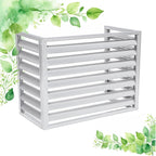  Housse De Protection Pour Climatiseur Extérieur – Blanc – 100 X 50 X 70 Cm (1,5P) – Clôture De Protection En Aluminium Pour Pompe à Chaleur Et Unités Extérieures
