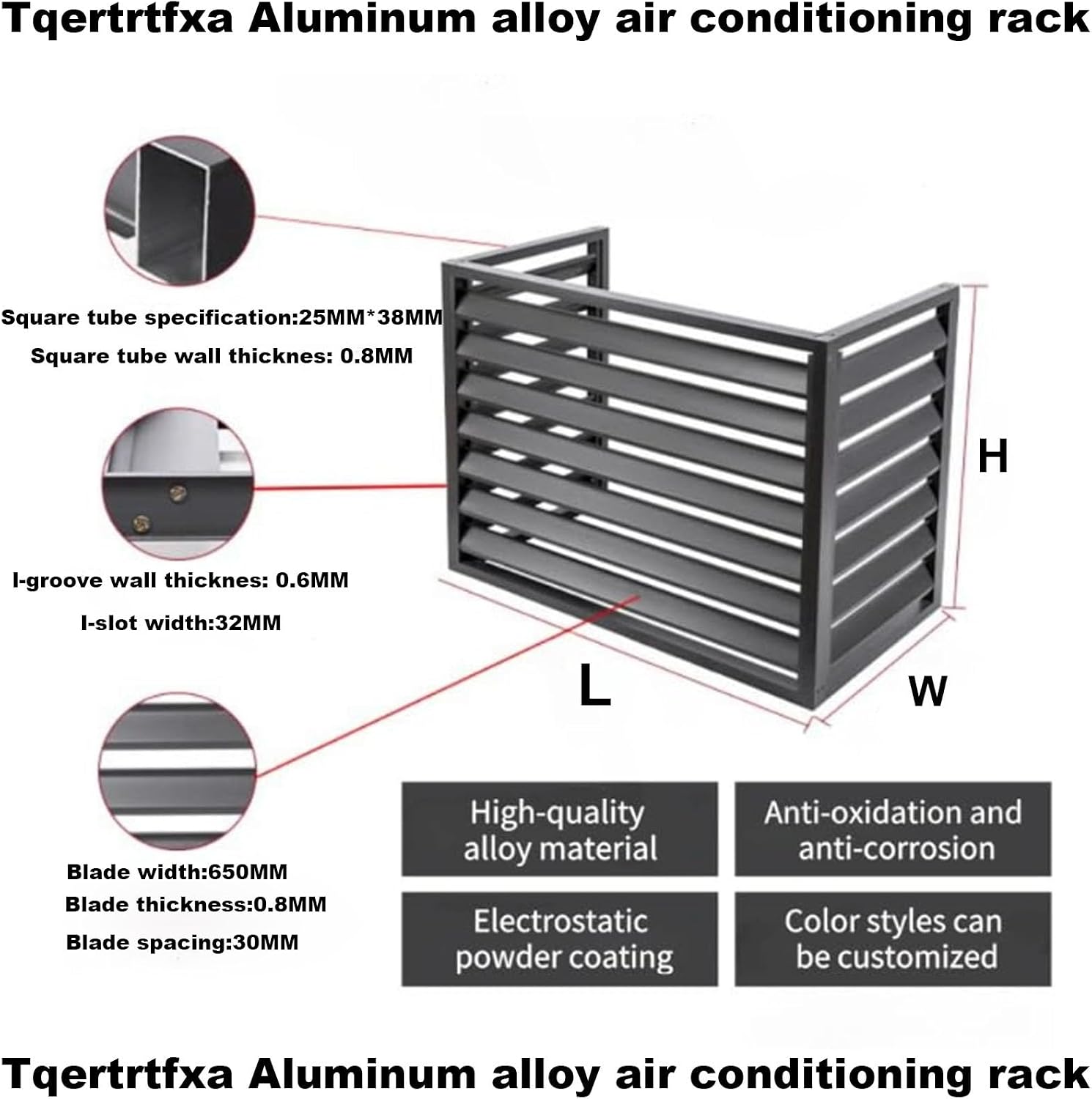  Housse De Protection Pour Climatiseur D'extérieur En Aluminium, Résistante Aux Intempéries Pour Unités Extérieures, Bouclier AC Et Pompe à Chaleur, Design De Clôture