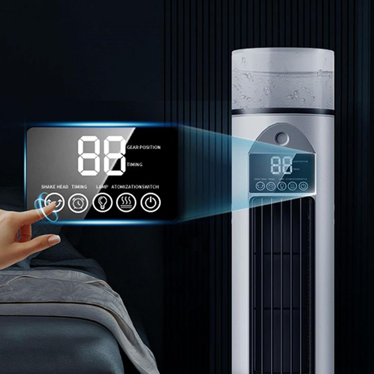  Ventilateur De Climatisation – Ventilateurs De Refroidissement Qui Soufflent De L'air Froid, Climatiseur Portable Avec Télécommande, Humidificateur Par évaporation Silencieux Pour Chambre à Coucher