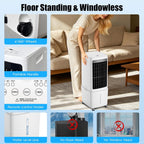  12L Rafraîchisseur D'Air, Climatiseur Mobile Avec Télécommande, 3 Vitesses, Minuterie 1-12h, Réservoir Amovible, Silencieux Climatiseur Portable Pour Camping Chambre Cuisine