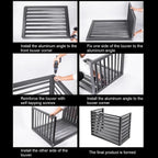 GENERIC Housse En Aluminium Pour Climatiseur Avec Bouclier De Pompe à Chaleur - Protection Extérieure - Résistante Aux Intempéries - Gris - 110 X 60 X 80 Cm - Design Durable Et élégant