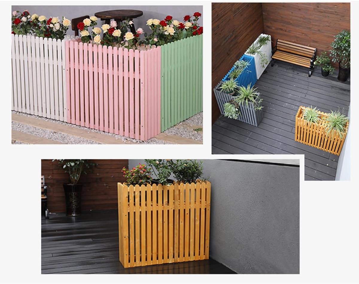 GENERIC Protection élégante Pour Climatiseur En Bois Massif Anti-corrosion Pour Unités Extérieures 100 X 30 X 80 Cm