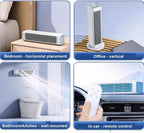 GENERIC Climatiseur Portable Avec 3 Vitesses, Télécommande Sans Fil, Diffuseur D'air à Longue Portée Pour Rafraîchir Une Pièce, Une Chambre, Un Bureau, à Poser Sur Un Bureau Ou à Fixer Au Mur