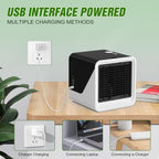  Puissant Ventilateur De Climatisation Portable à Vent Froid, 7 Types De Lumières, Refroidisseur D'air Par évaporation Avec 3 Vitesses De Vent Et 500 Ml, Refroidisseur D'air Pour Bureau, Chambre