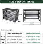 GENERIC Housse De Protection En Aluminium Pour Climatiseur Extérieur - Pour Pompes à Chaleur 1,5P/2 ~ 3P/5P - Résistante Aux Intempéries - Protection Contre Les Feuilles Mortes - Blanc (100 X 50 X 70 Cm)