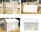  Housse De Protection Pour Climatiseur Mini-Split, Protection Extérieure En Aluminium, Compatible Avec Les Climatiseurs 1-3 P, Résistant Aux Intempéries Et Design élégant