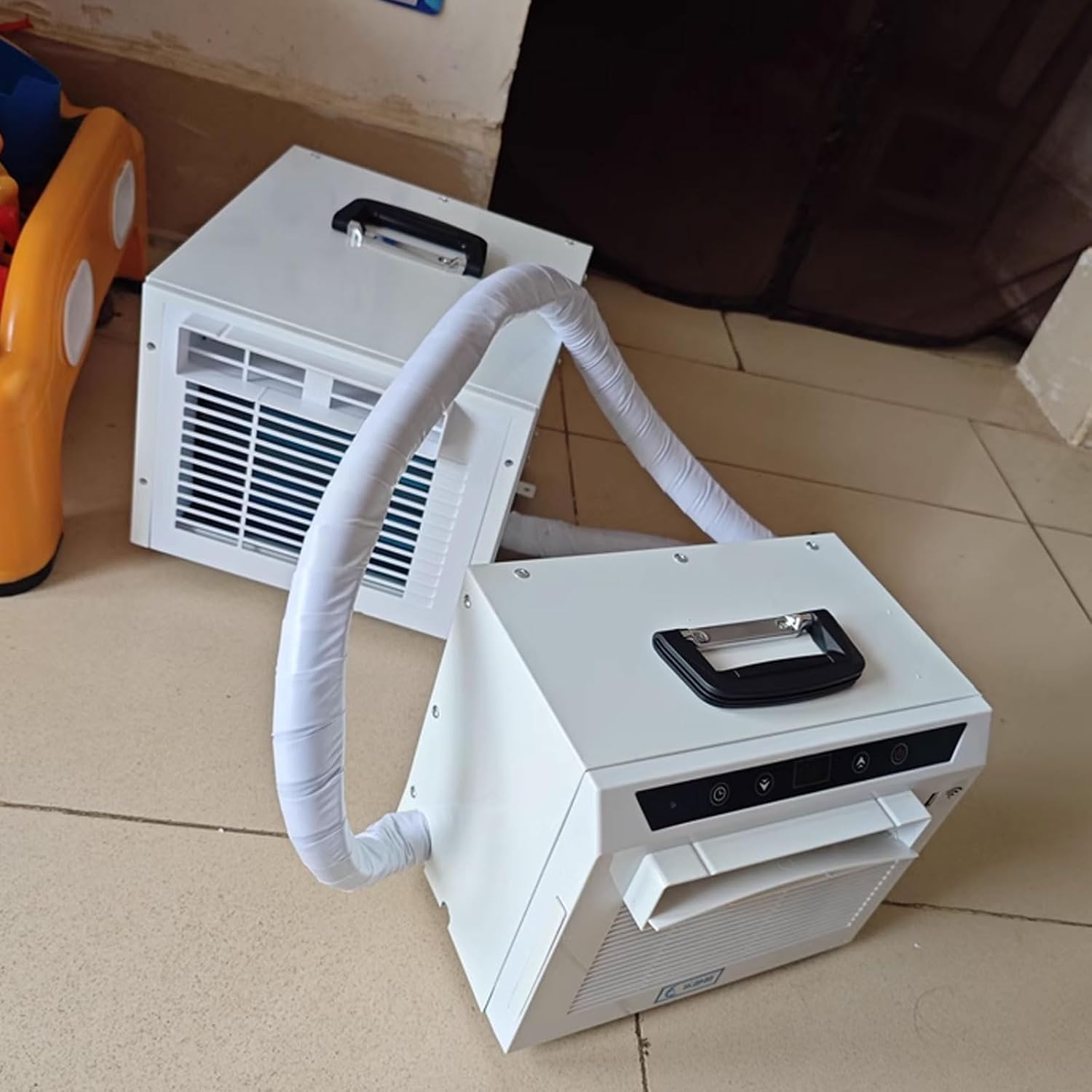 GENERIC Climatiseur Séparé 13000 BTU Avec Télécommande à écran Tactile, Minuterie 24 H, Poignée Supérieure Pour La Maison, Le Bureau, Le Camping, Pas De Montage Nécessaire