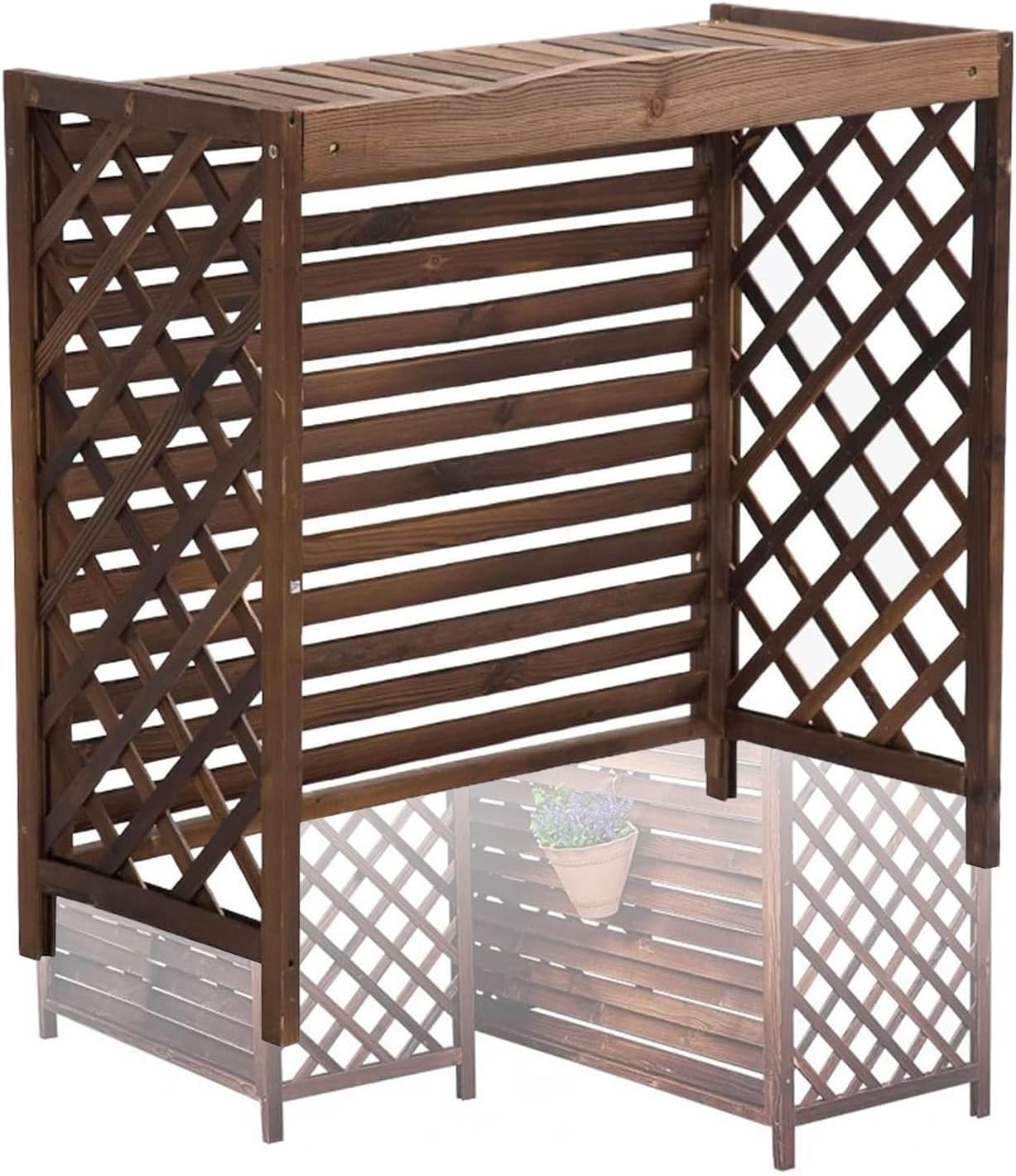  Filet De Protection Pour Climatiseur De Fenêtre, Unité De Condensation, Couvercle De Protection, Coque De Poubelle, Unité Extérieure, Décoration De Jardin, Cadre De Balcon, Plantes