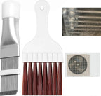  Brosse De Nettoyage Condenseur De Climatiseur,Brosse De Climatiseur,Nettoyage Climatisation Brosse Acier Inoxydable,Peigne à Condensateur Climatiseur,Peigne à Ailettes,2 Pièces