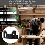  Support Pour Meuleuse D'angle - Support Mural Pour La Meuleuse D'Angle - Rangement Polyvalent En Métal Pour Atelier Panneau Perforé Garage