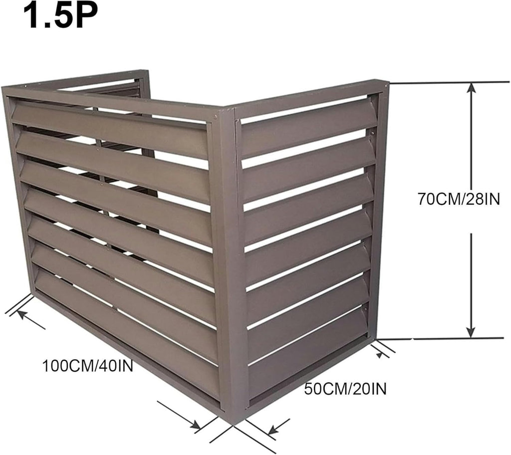 GENERIC Housse De Protection En Aluminium Durable Pour Climatiseur Et Pompe à Chaleur - Résistante Aux Intempéries - Pour Les Unités Séparées - Mini Bouclier Isolé.