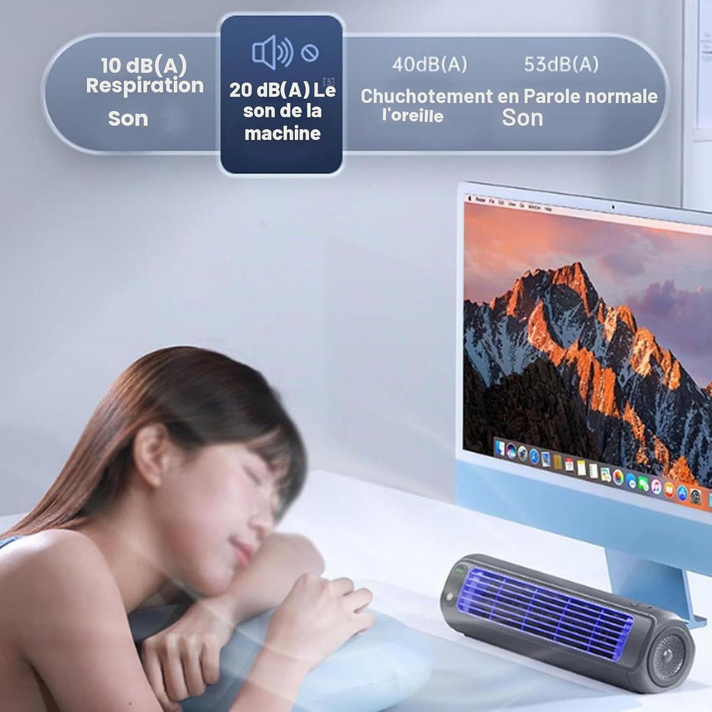  Shirem Cooling Ace, Libiyi Cooling Ace, Climatiseur Outfany Cooling Ace, Climatiseur De Chargement USB À 3 Vitesses Pour Chambre À Coucher, Cuisine, Salle De Bain,Black