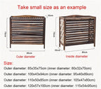 GENERIC Housse En Bois Massif Pour Climatiseur – Grille Décorative Pour Climatiseurs Et Unités De Pompe à Chaleur Améliore L'esthétique Et La Protection De La Maison