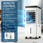  Ventilateur Climatiseur Portable Ultra-Silencieux à 3 Vitesses, Sans FenêTre, RéServoir De 15 L, Installation Facile, IdéAl Pour Une Chambre Ou Un Bureau