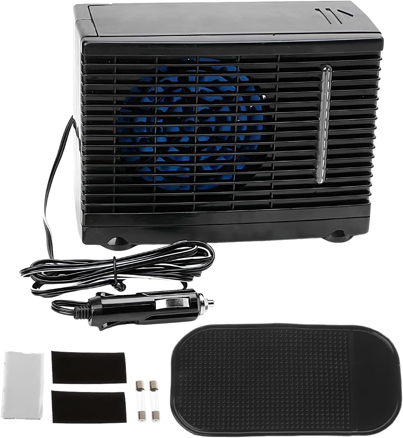  Ventilateur Climatiseur Portable Pour Voiture | Ventilateur Climatiseur Pour Véhicule - Rafraîchisseur D'Air Évaporatif 12V Pour Camion Camping-Car Voyage Sous-Sol Chambre Garage