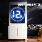  12L Rafraîchisseur D'Air, Climatiseur Mobile Avec Télécommande, 3 Vitesses, Minuterie 1-12h, Réservoir Amovible, Silencieux Climatiseur Portable Pour Camping Chambre Cuisine