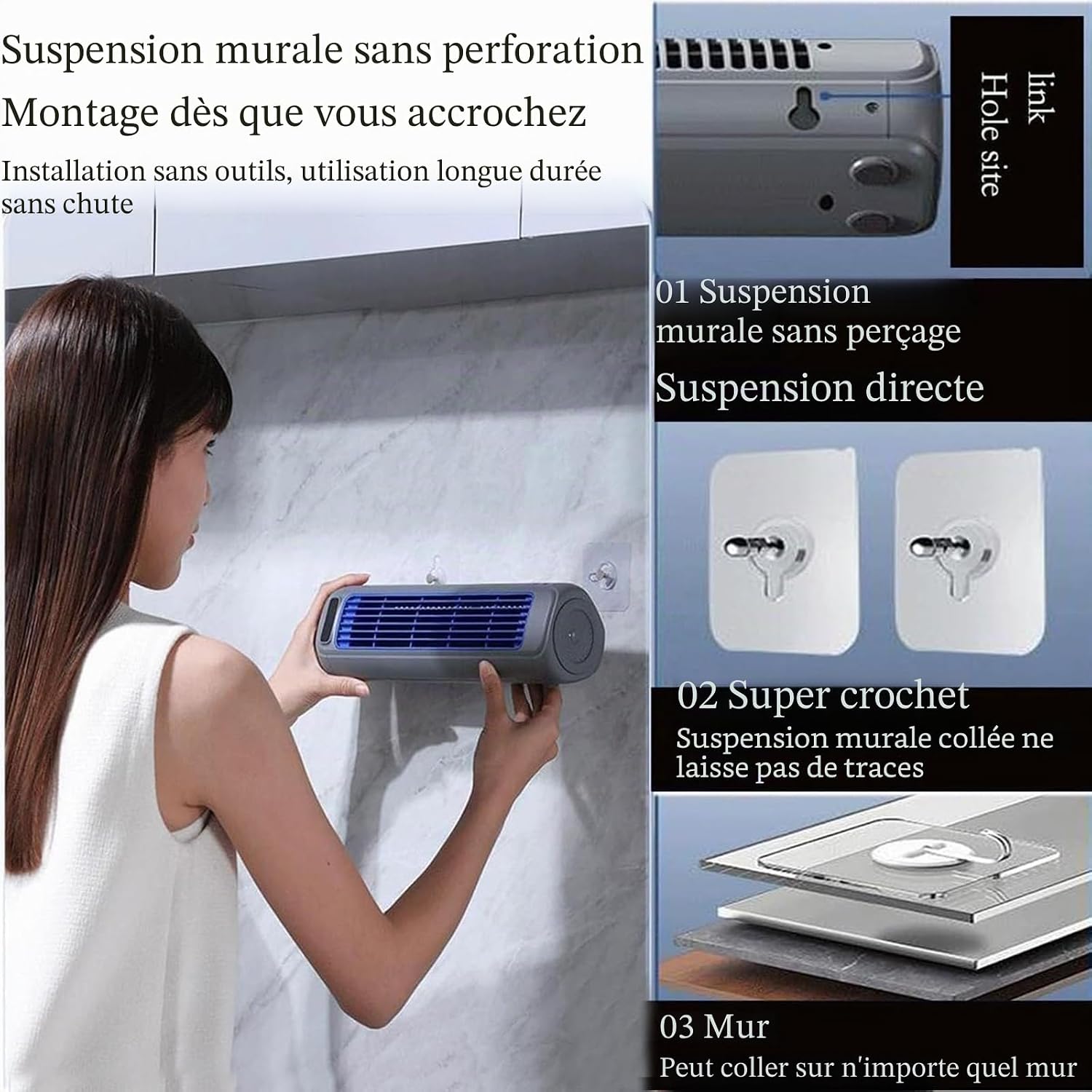  Shirem Cooling Ace, Libiyi Cooling Ace, Climatiseur Outfany Cooling Ace, Climatiseur De Chargement USB À 3 Vitesses Pour Chambre À Coucher, Cuisine, Salle De Bain,Black